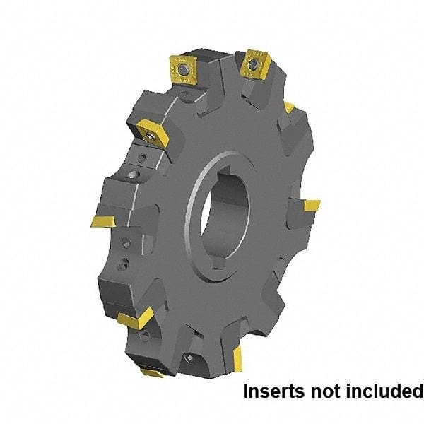 Kennametal - Arbor Hole Connection, 0.63" Cutting Width, 1.353" Depth of Cut, 125mm Cutter Diam, 1.5748" Hole Diam, 8 Tooth Indexable Slotting Cutter - KSSM Toolholder, SP.T 10T3.. Insert, Neutral Cutting Direction - Americas Industrial Supply