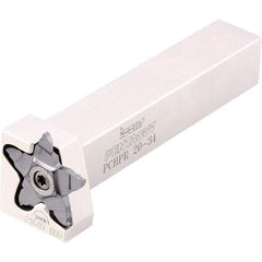 Iscar - External Thread, 0.256" Max Depth of Cut, 0.5mm Min Groove Width, 5-1/2" OAL, Right Hand Indexable Grooving Cutoff Toolholder - 1" Shank Height x 1" Shank Width, PENTA 24.. Insert Style, PCHP Toolholder Style, Series PentaCut - Americas Industrial Supply