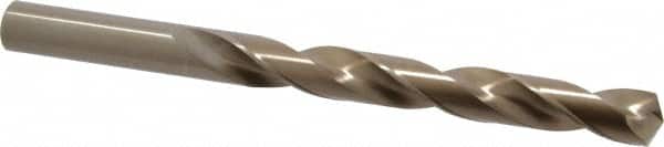 Chicago-Latrobe - 35/64" 135° Cobalt Jobber Drill - Oxide/Gold Finish, Right Hand Cut, Spiral Flute, Straight Shank, 6-5/8" OAL, Split Point - Americas Industrial Supply
