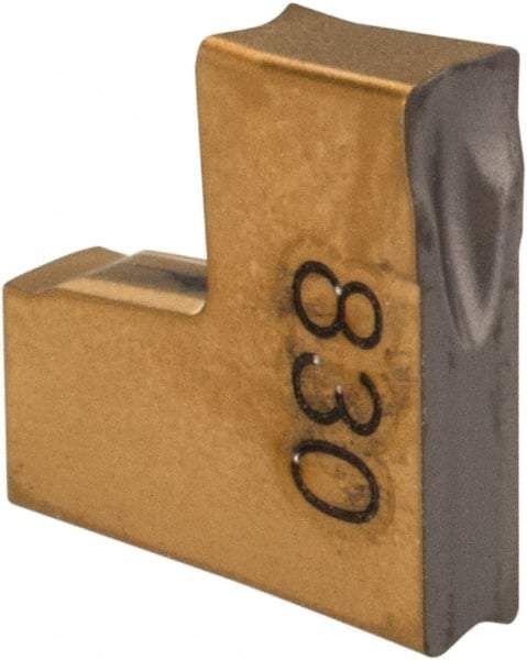 Iscar - TAGN2 J IC830 Grade, 0.0787" Cutting Width, Carbide Cutoff Insert - 0° Neutral Lead Angle, 0.0079" Cnr Rad, TiAlN Coated, Single End - Americas Industrial Supply