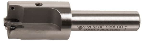 Everede Tool - 1-5/16 Inch Diameter, Interchangeable Pilot, Straight 1/2 Inch Shank Diameter, 3 Insert, Indexable Counterbore - 3.2 Inch Overall Length, TPGH 215 Insert, 5/16 Inch Pilot Hole Diameter Compatibility - Americas Industrial Supply