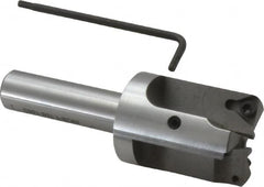 Everede Tool - 1-3/16 Inch Diameter, Interchangeable Pilot, Straight 1/2 Inch Shank Diameter, 3 Insert, Indexable Counterbore - 3.2 Inch Overall Length, TPGH 215 Insert, 3/16 Inch Pilot Hole Diameter Compatibility - Americas Industrial Supply