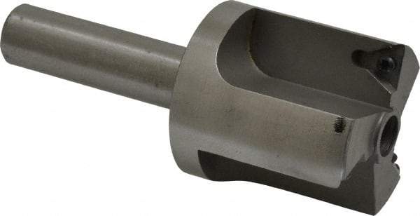 Everede Tool - 1-7/16 Inch Diameter, Interchangeable Pilot, Straight 1/2 Inch Shank Diameter, 3 Insert, Indexable Counterbore - 3.2 Inch Overall Length, TPGH 215 Insert, 5/16 Inch Pilot Hole Diameter Compatibility - Americas Industrial Supply
