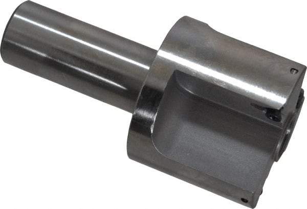 Everede Tool - 1-3/4 Inch Diameter, Interchangeable Pilot, Straight 3/4 Inch Shank Diameter, 3 Insert, Indexable Counterbore - 3.2 Inch Overall Length, TPGH 215 Insert, 7/16 Inch Pilot Hole Diameter Compatibility - Americas Industrial Supply