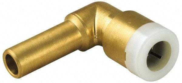 Watts - 3/4" Outside Diam, Brass Push-to-Connect Tube Stem Elbow - Tube to Tube Connection, EPDM O-Ring - Americas Industrial Supply