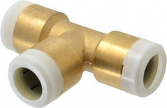 Watts - 3/4" Outside Diam, Brass Push-to-Connect Tube Union Tee - Tube to Tube Connection, EPDM O-Ring - Americas Industrial Supply