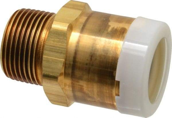 Watts - 1" Outside Diam, 1 NPT, Brass Push-to-Connect Tube Male Connector - Tube to Male NPT Connection, EPDM O-Ring - Americas Industrial Supply