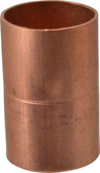 Mueller Industries - 1" Wrot Copper Pipe Coupling with Rolled Stop - C x C, Solder Joint - Americas Industrial Supply