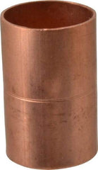 Mueller Industries - 1" Wrot Copper Pipe Coupling with Rolled Stop - C x C, Solder Joint - Americas Industrial Supply