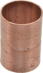 Mueller Industries - 1-1/4" Wrot Copper Pipe Coupling with Rolled Stop - C x C, Solder Joint - Americas Industrial Supply