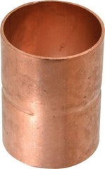 Mueller Industries - 1-1/2" Wrot Copper Pipe Coupling with Rolled Stop - C x C, Solder Joint - Americas Industrial Supply