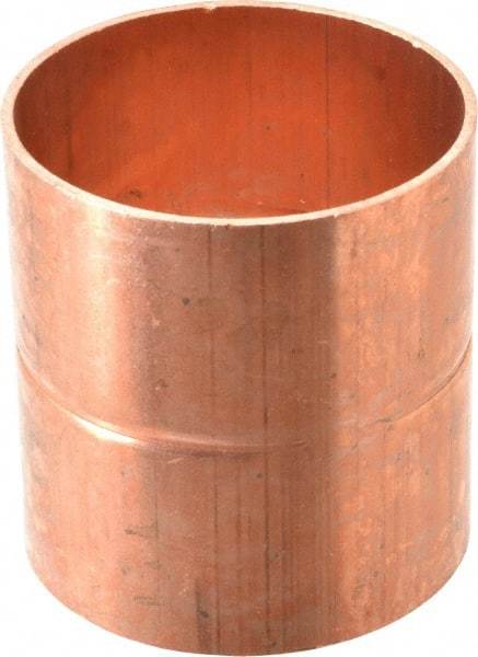 Mueller Industries - 3" Wrot Copper Pipe Coupling with Rolled Stop - C x C, Solder Joint - Americas Industrial Supply