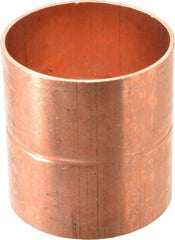 Mueller Industries - 3" Wrot Copper Pipe Coupling with Rolled Stop - C x C, Solder Joint - Americas Industrial Supply