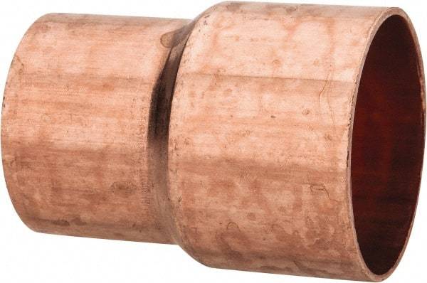 Mueller Industries - 1-1/2 x 1-1/4" Wrot Copper Pipe Reducer Coupling - C x C, Solder Joint - Americas Industrial Supply