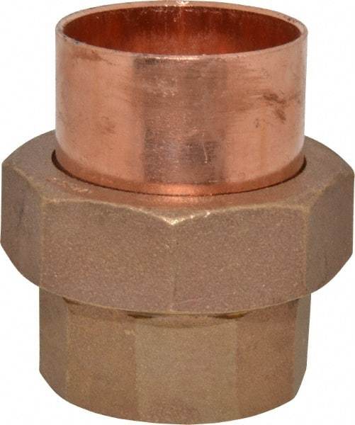 Mueller Industries - 2" Wrot Copper Pipe Union - C x C, Solder Joint - Americas Industrial Supply