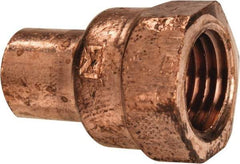Mueller Industries - 1/4" Wrot Copper Pipe Adapter - C x F, Solder Joint - Americas Industrial Supply
