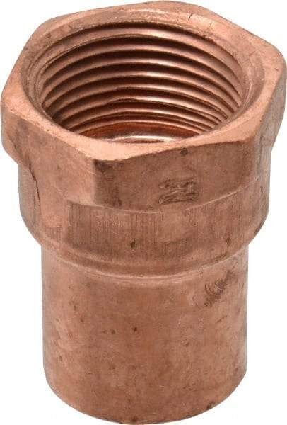 Mueller Industries - 3/4" Wrot Copper Pipe Adapter - C x F, Solder Joint - Americas Industrial Supply