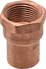 Mueller Industries - 3/4" Wrot Copper Pipe Adapter - C x F, Solder Joint - Americas Industrial Supply
