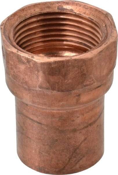 Mueller Industries - 1" Wrot Copper Pipe Adapter - C x F, Solder Joint - Americas Industrial Supply