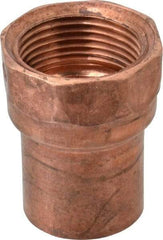 Mueller Industries - 1" Wrot Copper Pipe Adapter - C x F, Solder Joint - Americas Industrial Supply