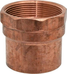Mueller Industries - 2" Wrot Copper Pipe Adapter - C x F, Solder Joint - Americas Industrial Supply