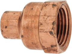 Mueller Industries - 1/4 x 3/8" Wrot Copper Pipe Adapter - C x F, Solder Joint - Americas Industrial Supply