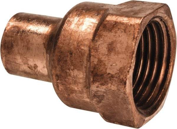 Mueller Industries - 3/8 x 1/2" Wrot Copper Pipe Adapter - C x F, Solder Joint - Americas Industrial Supply