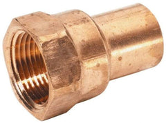 Mueller Industries - 3/4" Wrot Copper Pipe Adapter - FTG x F, Solder Joint - Americas Industrial Supply