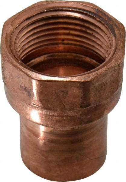 Mueller Industries - 1" Wrot Copper Pipe Adapter - FTG x F, Solder Joint - Americas Industrial Supply