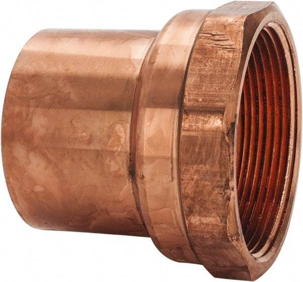 Mueller Industries - 2" Wrot Copper Pipe Adapter - FTG x F, Solder Joint - Americas Industrial Supply