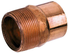 Mueller Industries - 4" Wrot Copper Pipe Adapter - C X M, Solder Joint - Americas Industrial Supply