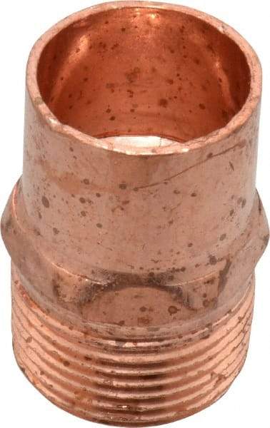 Mueller Industries - 3/4" Wrot Copper Pipe Adapter - C X M, Solder Joint - Americas Industrial Supply