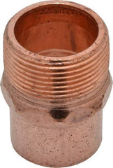 Mueller Industries - 1-1/4" Wrot Copper Pipe Adapter - C X M, Solder Joint - Americas Industrial Supply