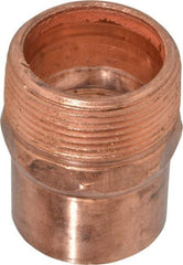 Mueller Industries - 1-1/2" Wrot Copper Pipe Adapter - C X M, Solder Joint - Americas Industrial Supply