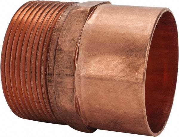 Mueller Industries - 2-1/2" Wrot Copper Pipe Adapter - C X M, Solder Joint - Americas Industrial Supply