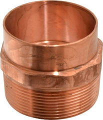 Mueller Industries - 3" Wrot Copper Pipe Adapter - C X M, Solder Joint - Americas Industrial Supply