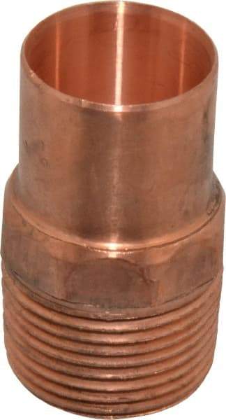 Mueller Industries - 1" Wrot Copper Pipe Adapter - FTG x M, Solder Joint - Americas Industrial Supply