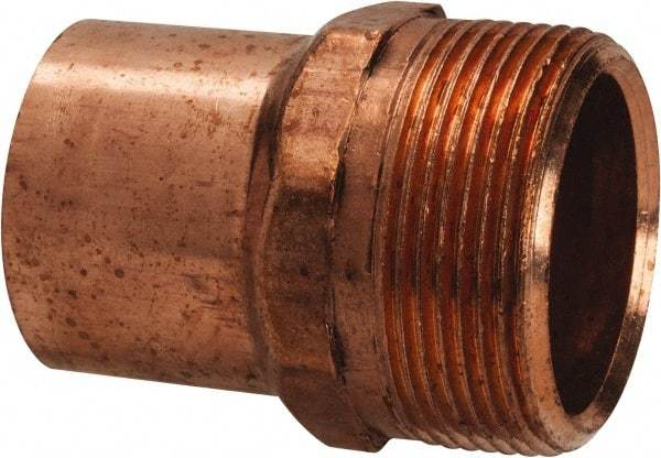 Mueller Industries - 1-1/2" Wrot Copper Pipe Adapter - FTG x M, Solder Joint - Americas Industrial Supply