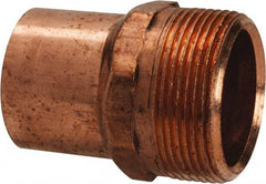 Mueller Industries - 1-1/2" Wrot Copper Pipe Adapter - FTG x M, Solder Joint - Americas Industrial Supply