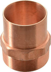 Mueller Industries - 2" Wrot Copper Pipe Adapter - FTG x M, Solder Joint - Americas Industrial Supply