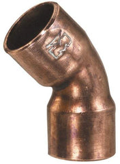 Mueller Industries - 4" Wrot Copper Pipe 45° Elbow - C x C, Solder Joint - Americas Industrial Supply
