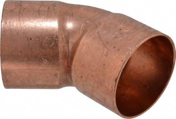 Mueller Industries - 2" Wrot Copper Pipe 45° Elbow - C x C, Solder Joint - Americas Industrial Supply