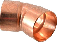 Mueller Industries - 3" Wrot Copper Pipe 45° Elbow - C x C, Solder Joint - Americas Industrial Supply