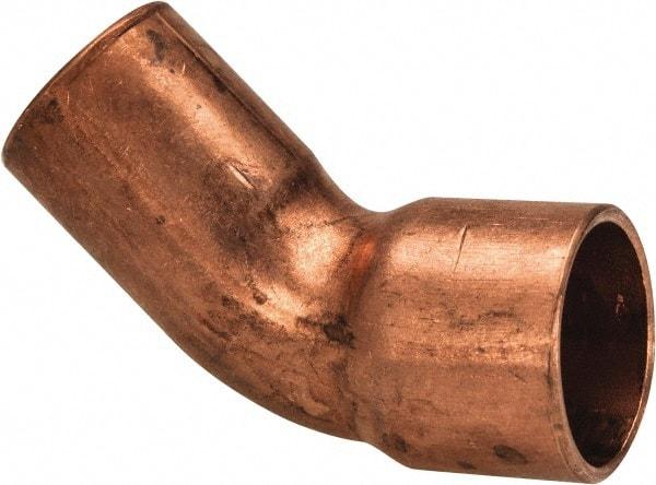 Mueller Industries - 3/8" Wrot Copper Pipe 45° Elbow - FTG x C, Solder Joint - Americas Industrial Supply