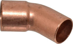 Mueller Industries - 3/4" Wrot Copper Pipe 45° Elbow - FTG x C, Solder Joint - Americas Industrial Supply