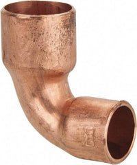 Mueller Industries - 1/2 x 3/8" Wrot Copper Pipe 90° Close Rough Elbow - C x C, Solder Joint - Americas Industrial Supply