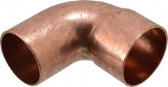 Mueller Industries - 1-1/2" Wrot Copper Pipe 90° Street Elbow - FTG x C, Solder Joint - Americas Industrial Supply