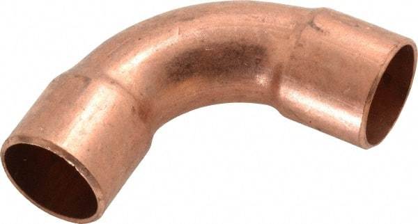 Mueller Industries - 5/8" Wrot Copper Pipe 90° Long Radius Elbow - C x C, Solder Joint - Americas Industrial Supply