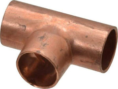 Mueller Industries - 3/8" Wrot Copper Pipe Tee - C x C x C, Solder Joint - Americas Industrial Supply
