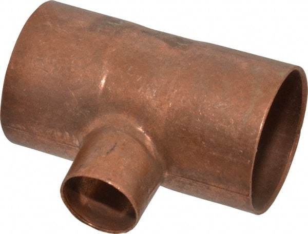 Mueller Industries - 1-1/2" Wrot Copper Pipe Tee - C x C x C, Solder Joint - Americas Industrial Supply